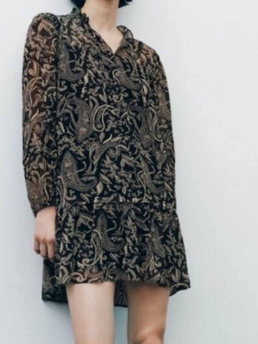 Elegant Paisley Print Dress